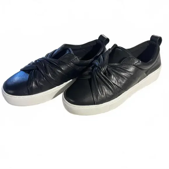 Rebecca Minkoff‎ Nicole Leather Knotted Platform Sneakers Black Women's Size 6 - Picture 9 of 9